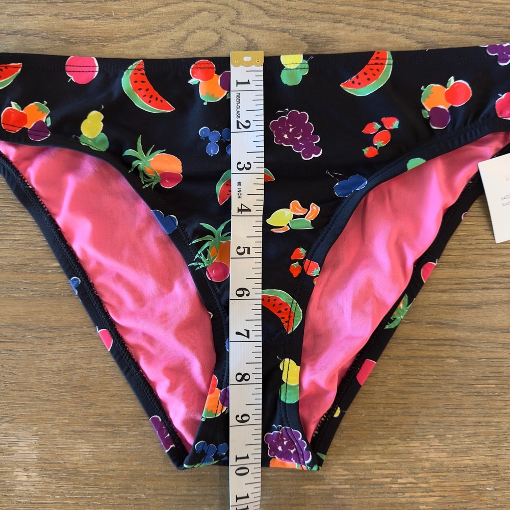 NEW kate spade New York Summer Fruit Bikini Set-Bandeau Tie Top & Brief-Size Med - Picture 9 of 16